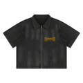 DOMINUS | July 4th, 1776 Unisex Vintage Washed Full-Zip Denim Shirt