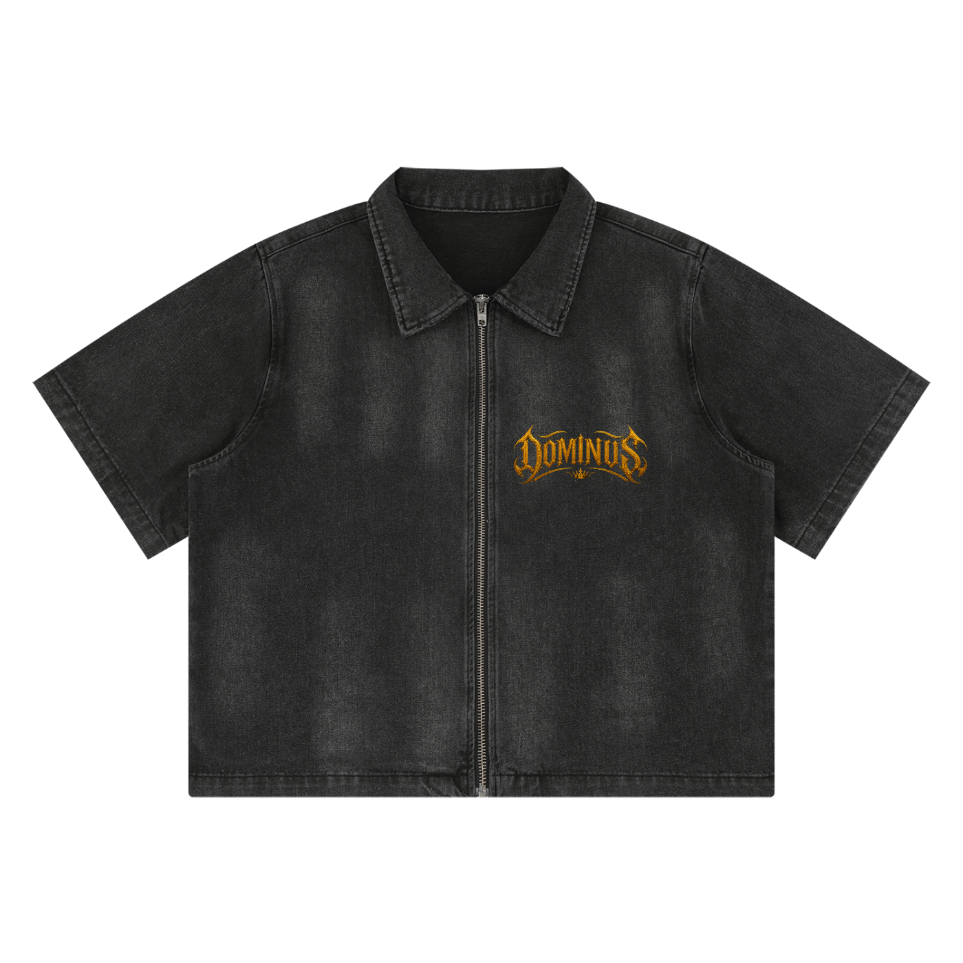 DOMINUS | July 4th, 1776 Unisex Vintage Washed Full-Zip Denim Shirt