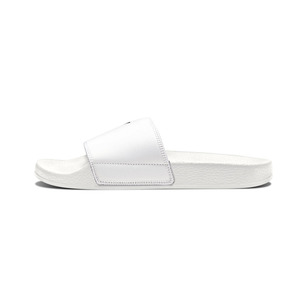 AUREUS | Men's Removable-Strap Slide Sandals, White/Black with Large Logo