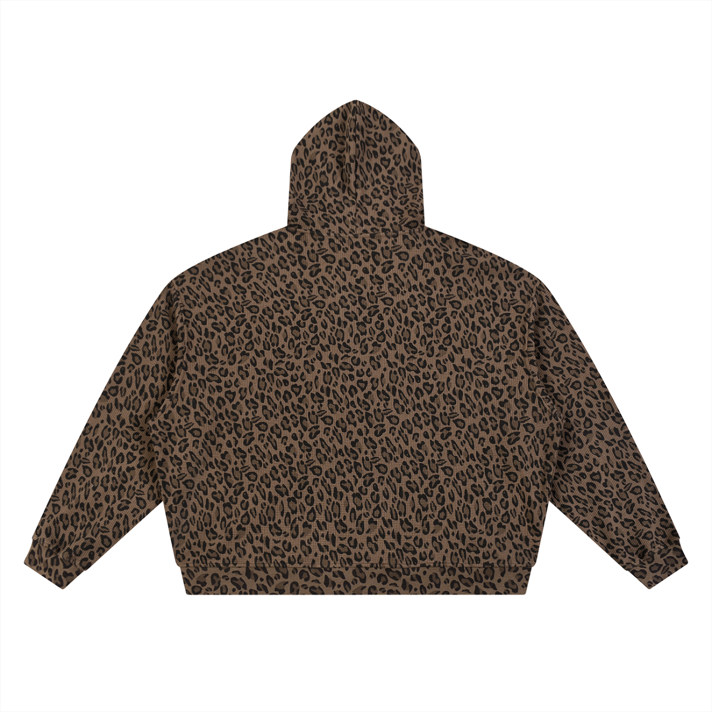 ELITE New | Unisex Leopard Print Waffle Full Zip Hoodie