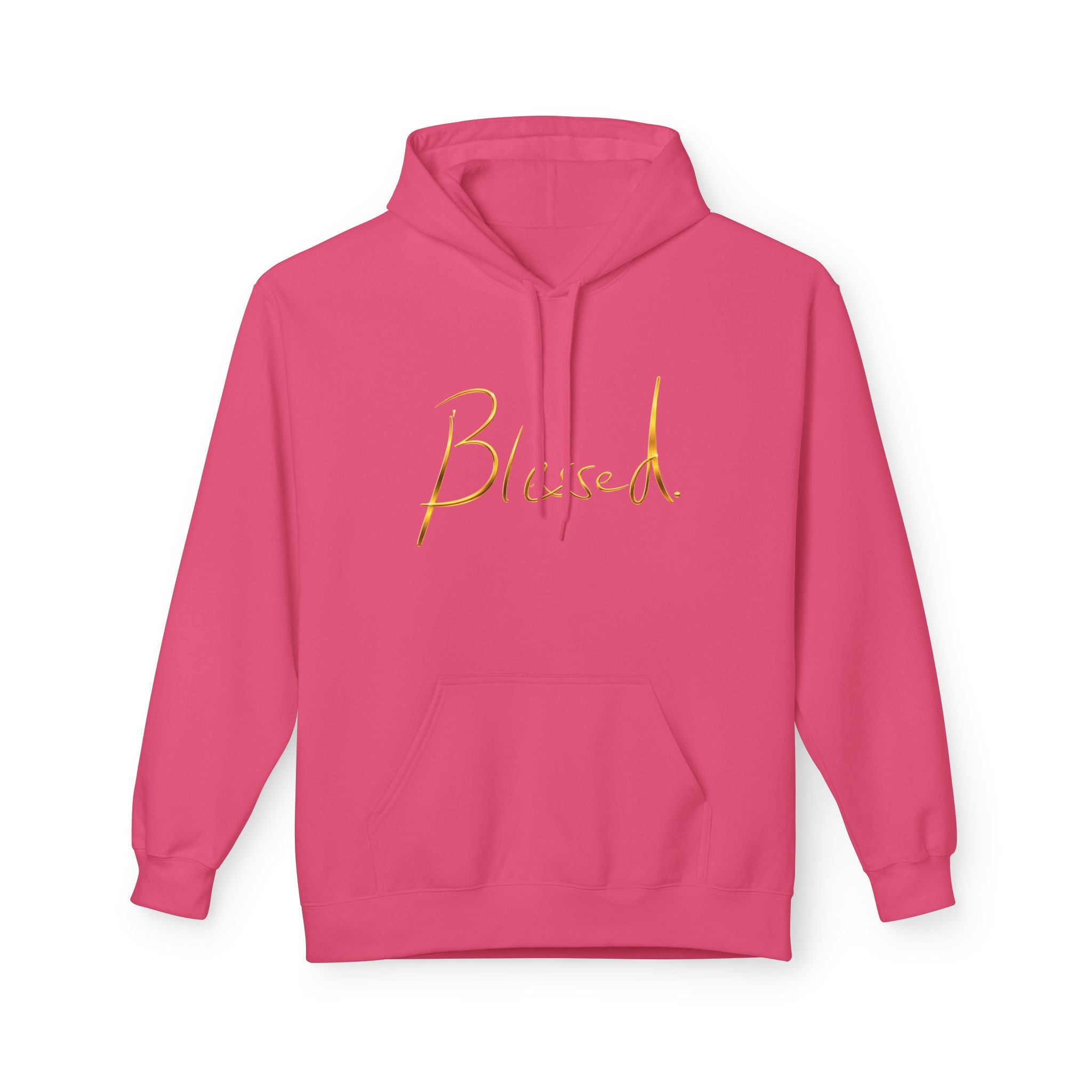 Blessed Hoodie — Minimal Gold Calligraphy Pullover