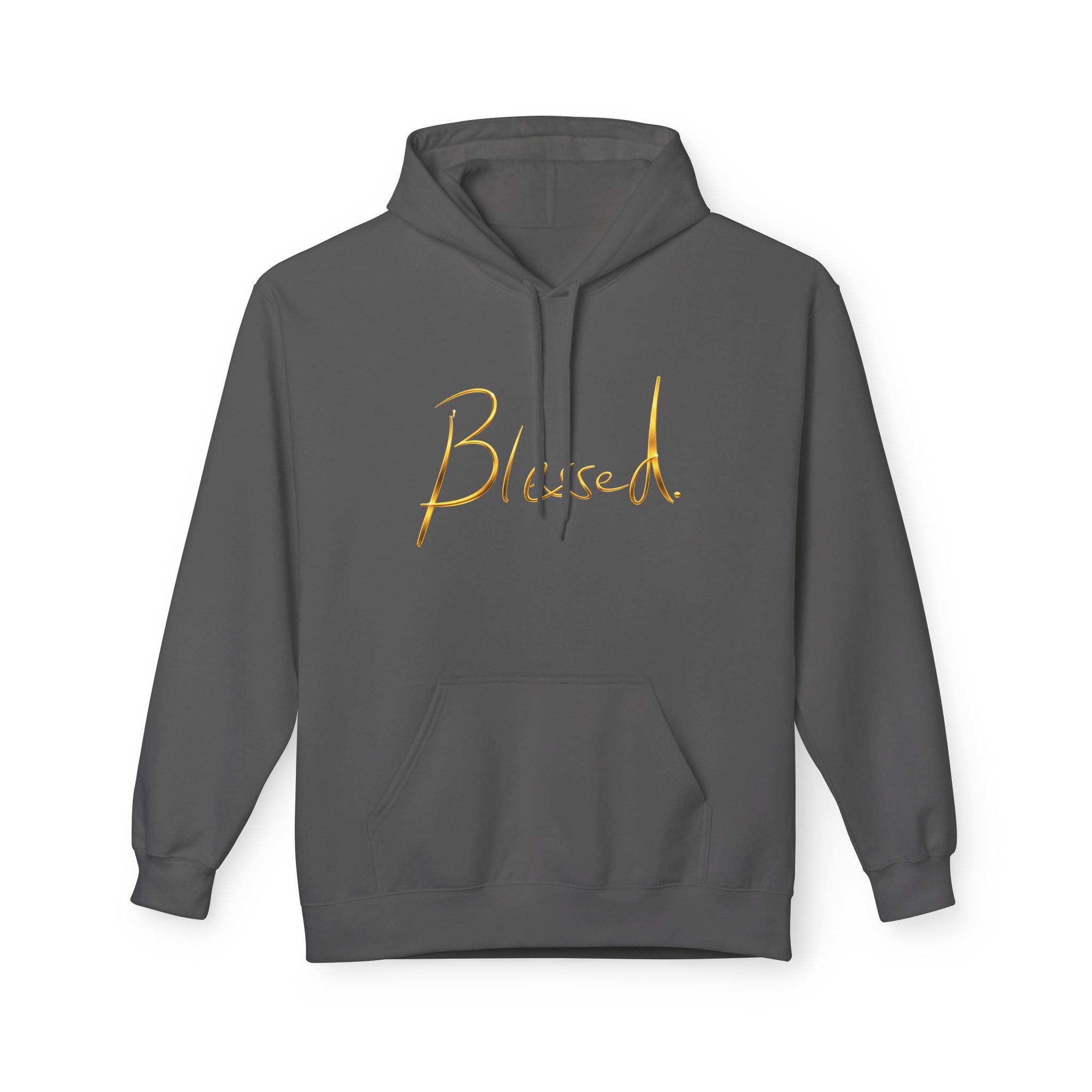 Blessed Hoodie — Minimal Gold Calligraphy Pullover (Personalized Name Option)