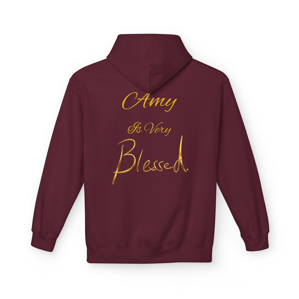Blessed Hoodie — Minimal Gold Calligraphy Pullover (Personalized Name Option)