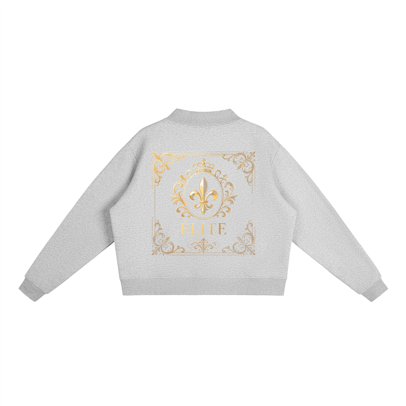 ELITE | Royal, Essential Fleece Mock-Neck Crew Sweatshirt