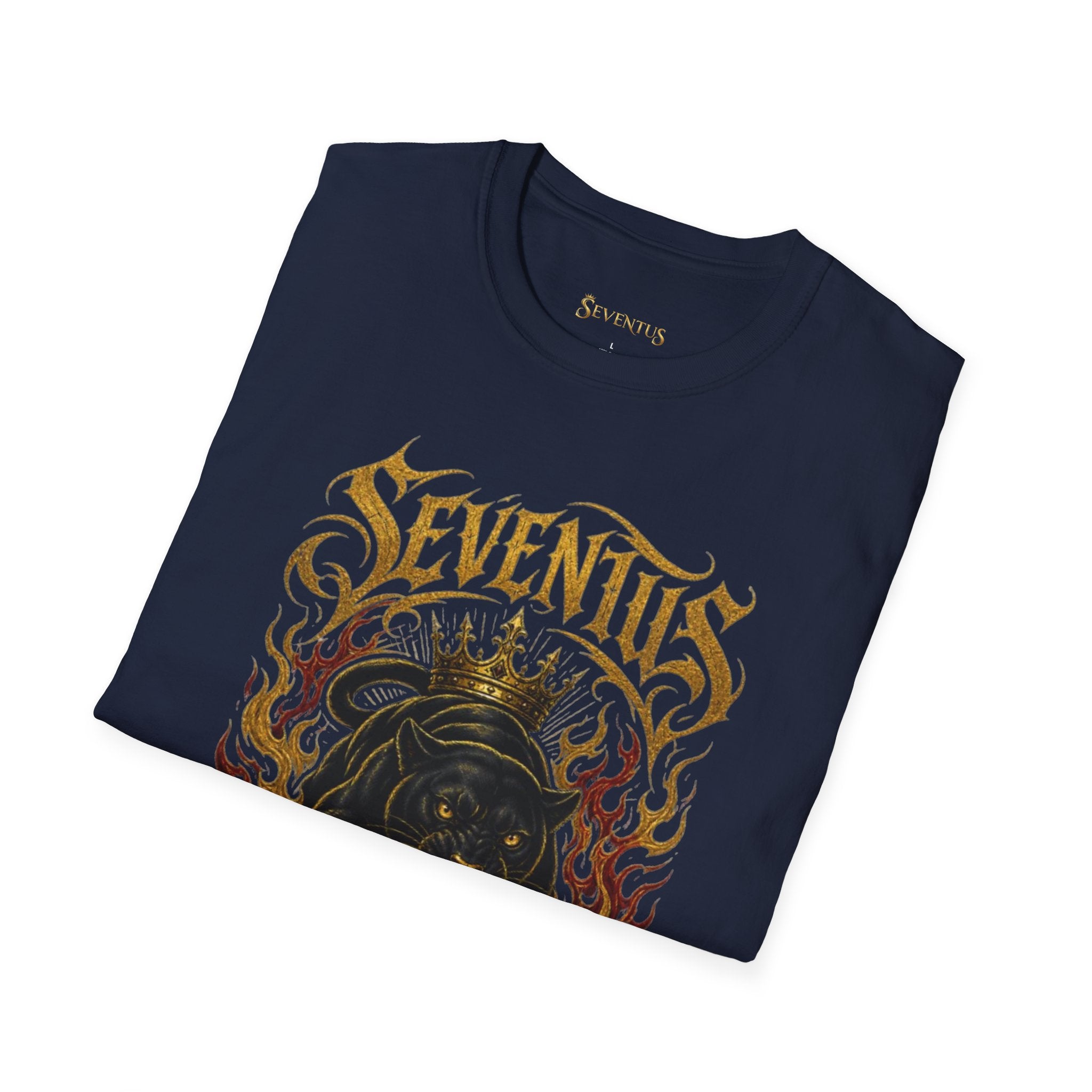 Seventus "Born Dominant" Flame Panther Graphic T-Shirt - Multicolor