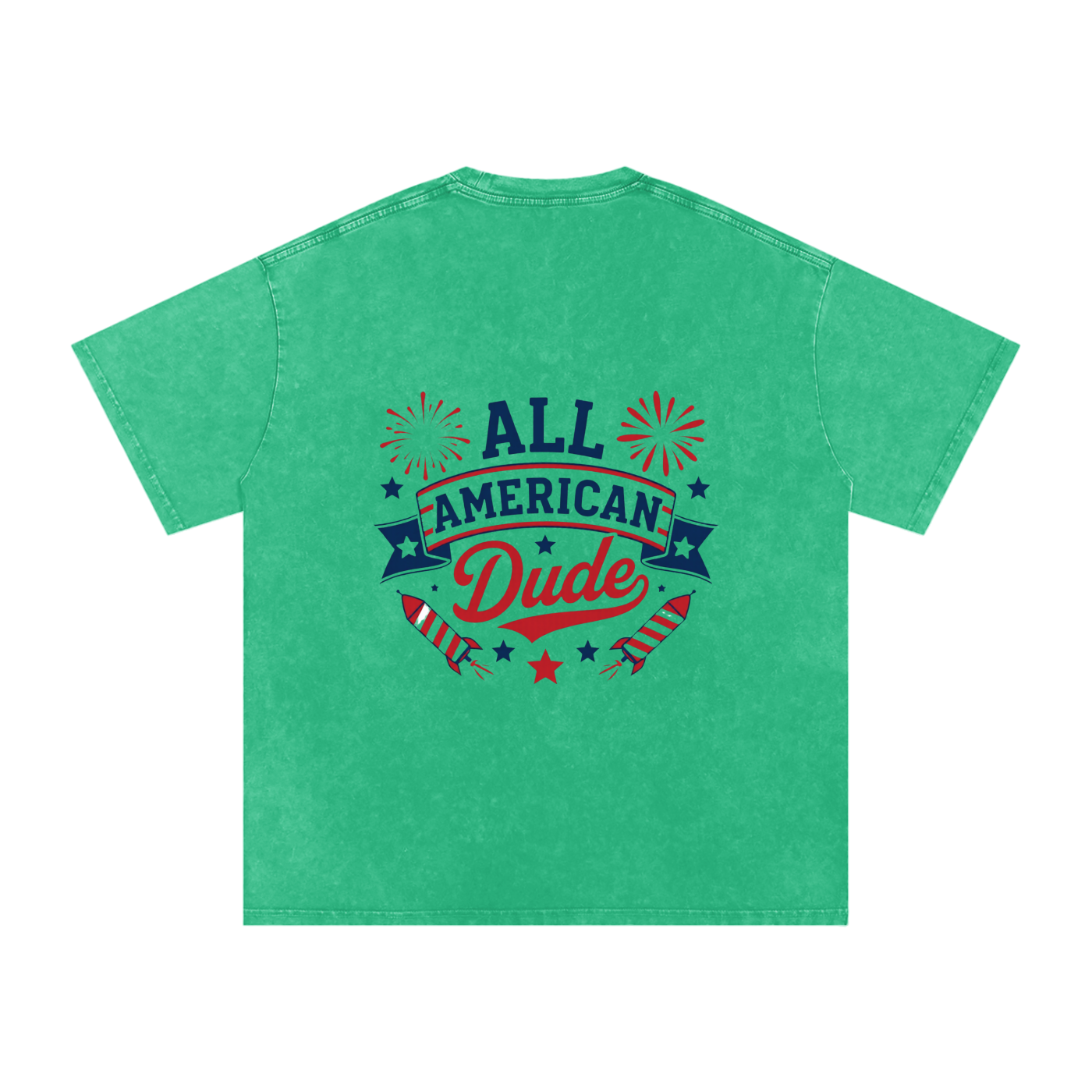 DOMINUS | Camiseta de Algodão Oversized All American Dude, com Lavagem Snow