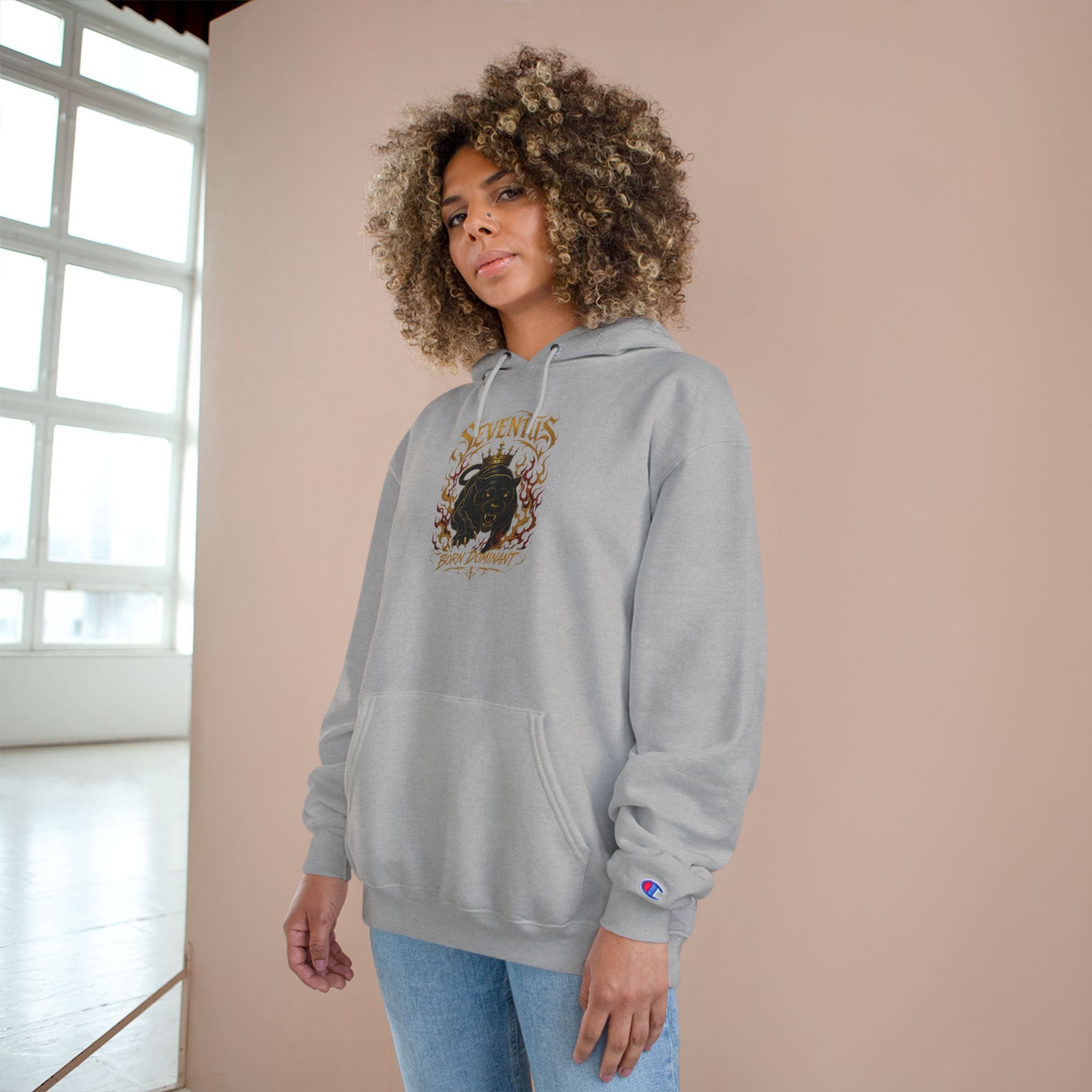 Champion Hoodie — 'Seventus' Vintage Flame Graphic Pullover