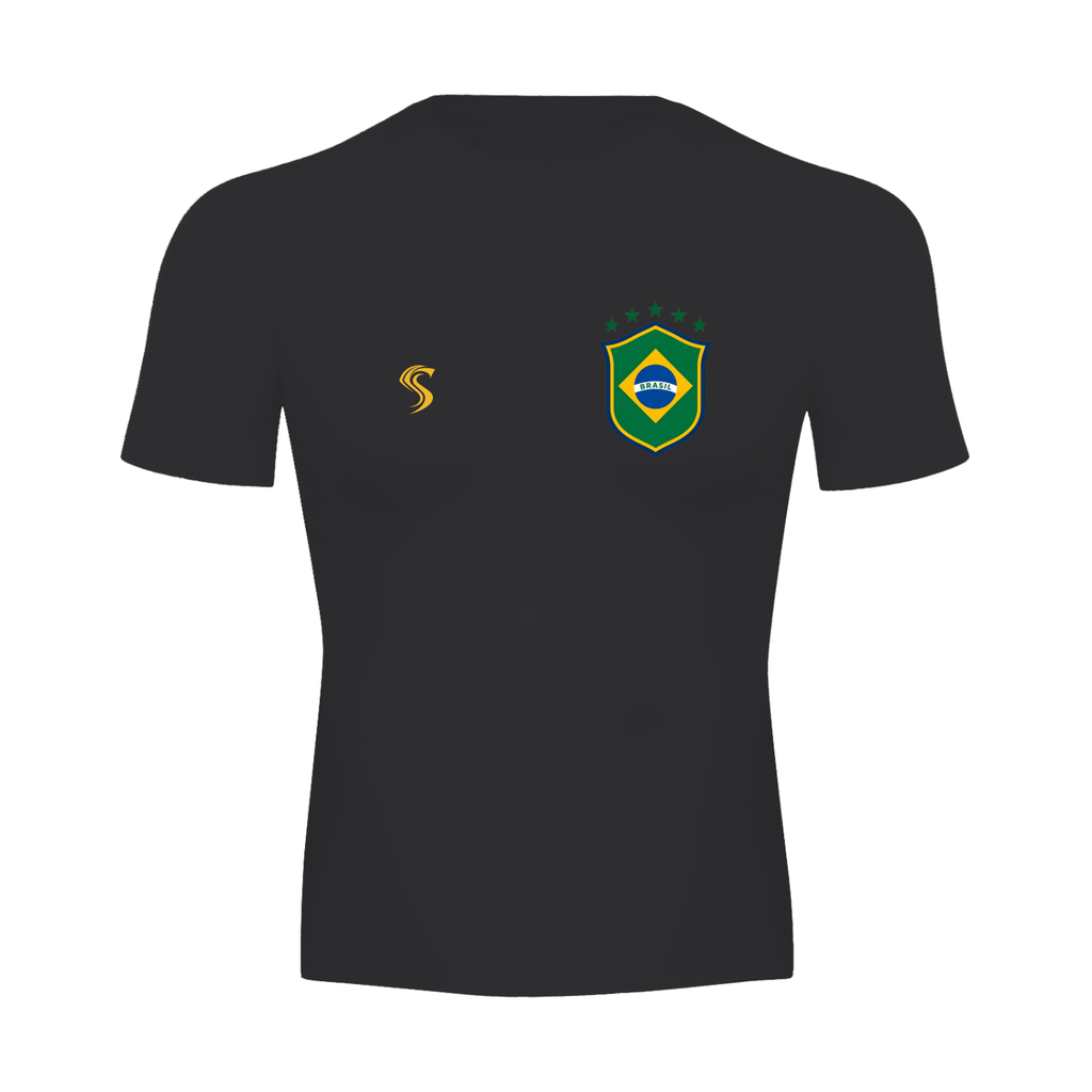 SPORT | Brasil Black Performance Short Sleeve T-Shirt