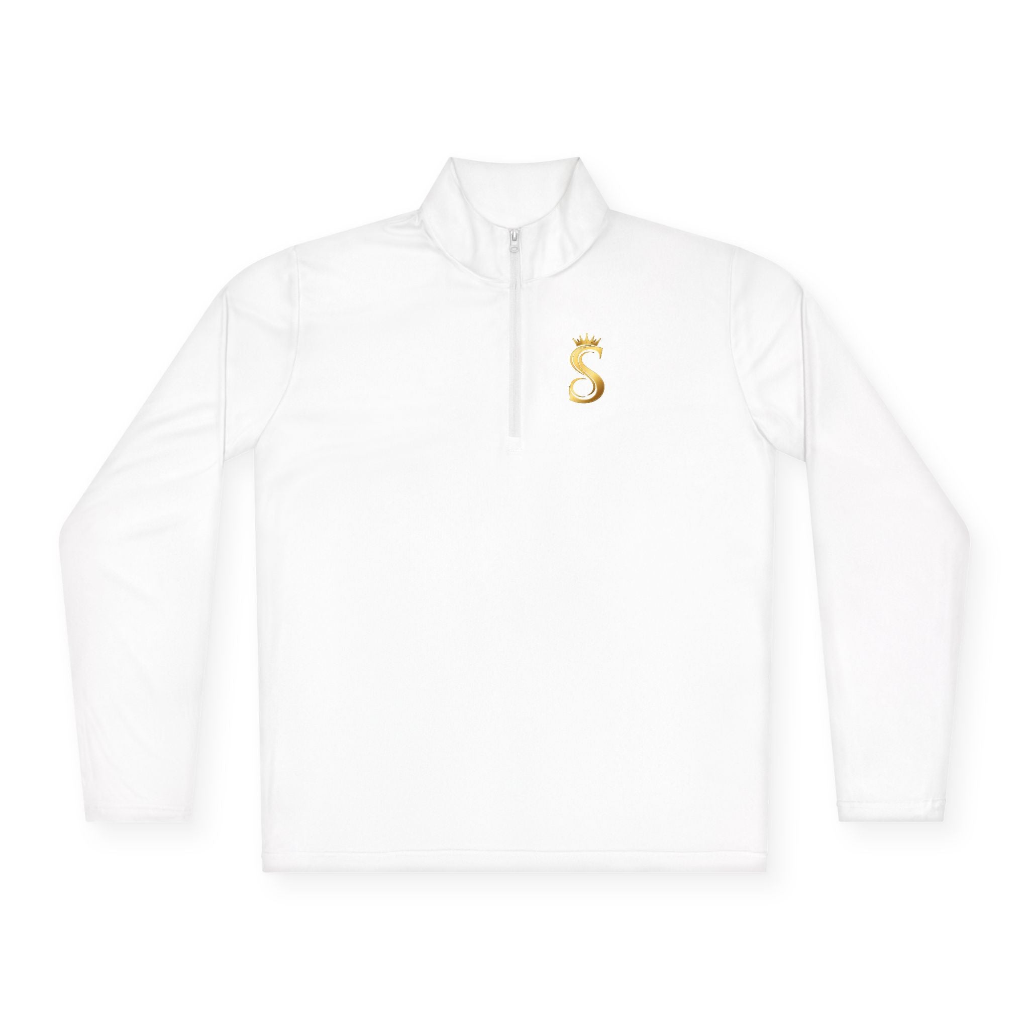 Quarter-Zip Pullover — Gold 'Raised King' Crown Graphic