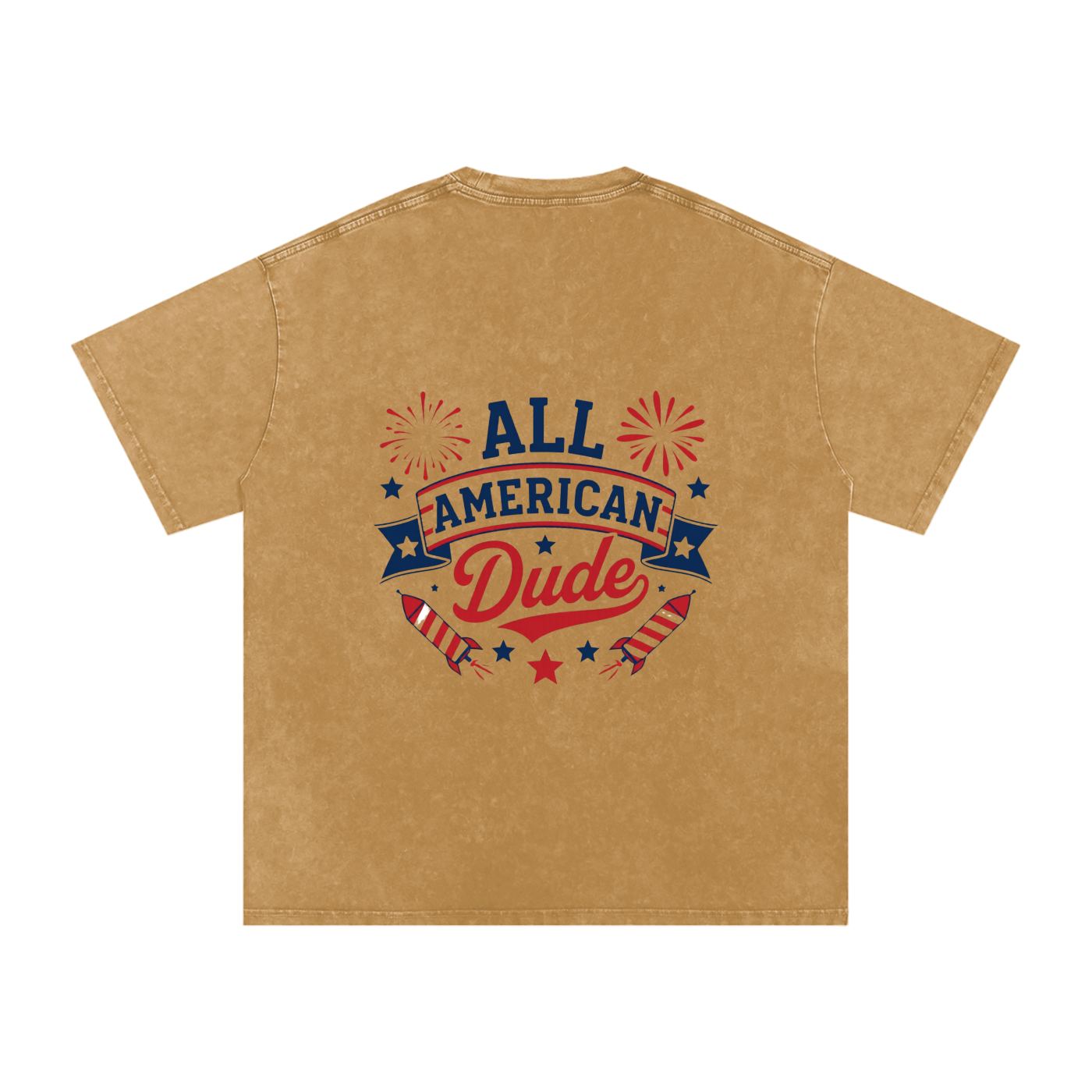 DOMINUS | Camiseta de Algodão Oversized All American Dude, com Lavagem Snow