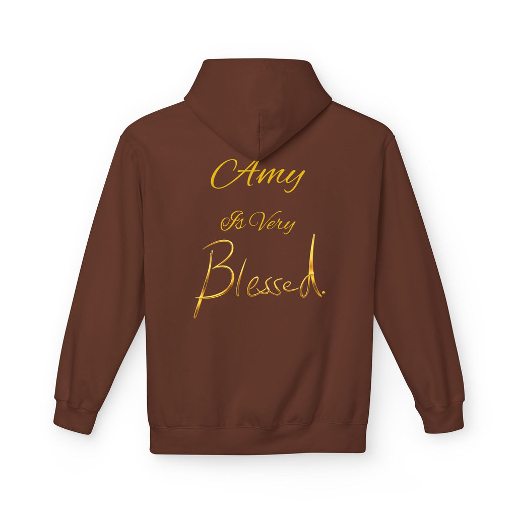 Blessed Hoodie — Minimal Gold Calligraphy Pullover (Personalized Name Option)
