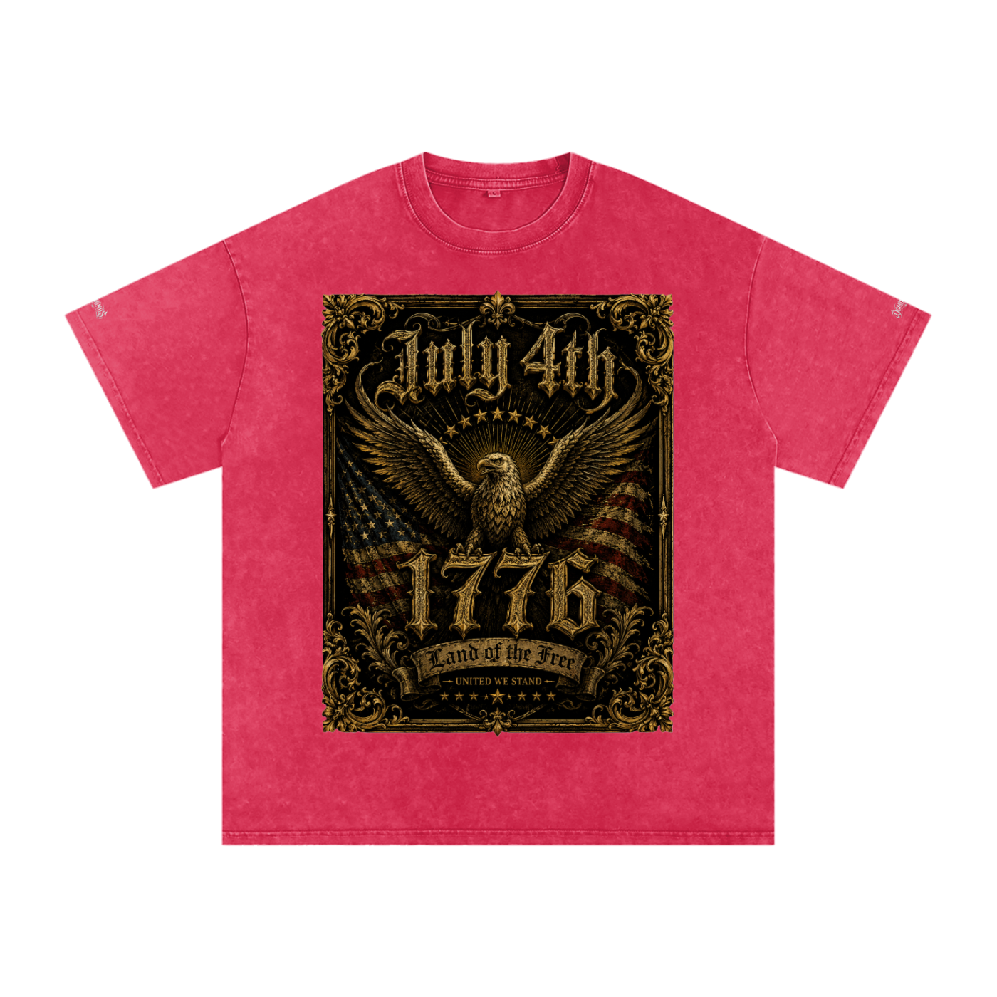 DOMINUS | July 4th 1776 , Snow Washed Oversized Cotton T-Shirt