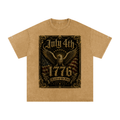 DOMINUS | 4 de julho de 1776, Camiseta oversized de algodão com efeito "snow washed"