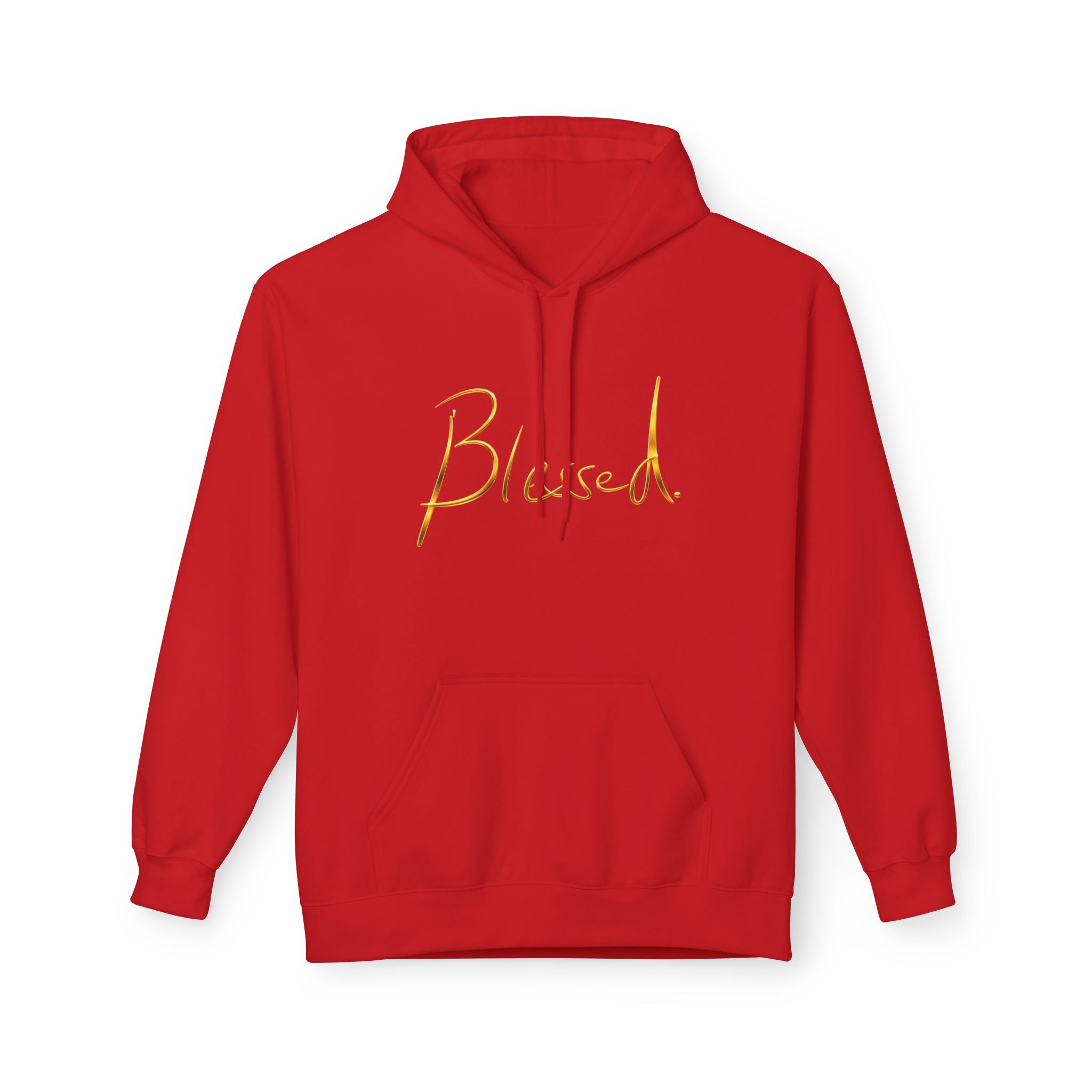 Blessed Hoodie — Minimal Gold Calligraphy Pullover