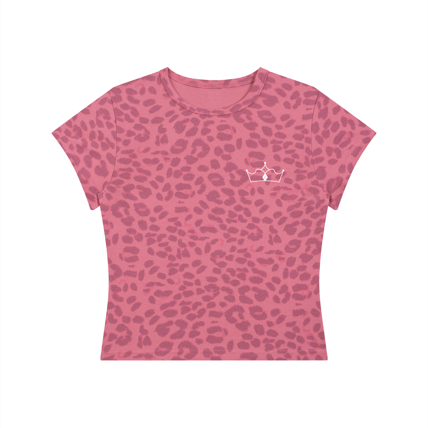 Women’s Leopard Print Crop T-Shirt