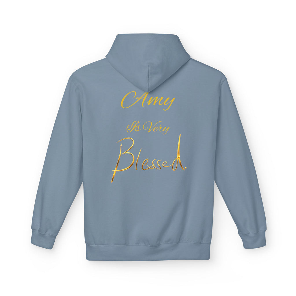 Blessed Hoodie — Minimal Gold Calligraphy Pullover (Personalized Name Option)