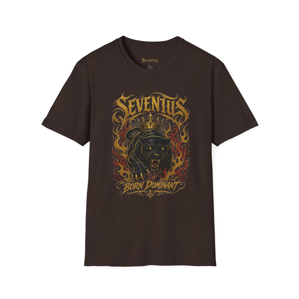 Seventus "Born Dominant" Flame Panther Graphic T-Shirt - Multicolor