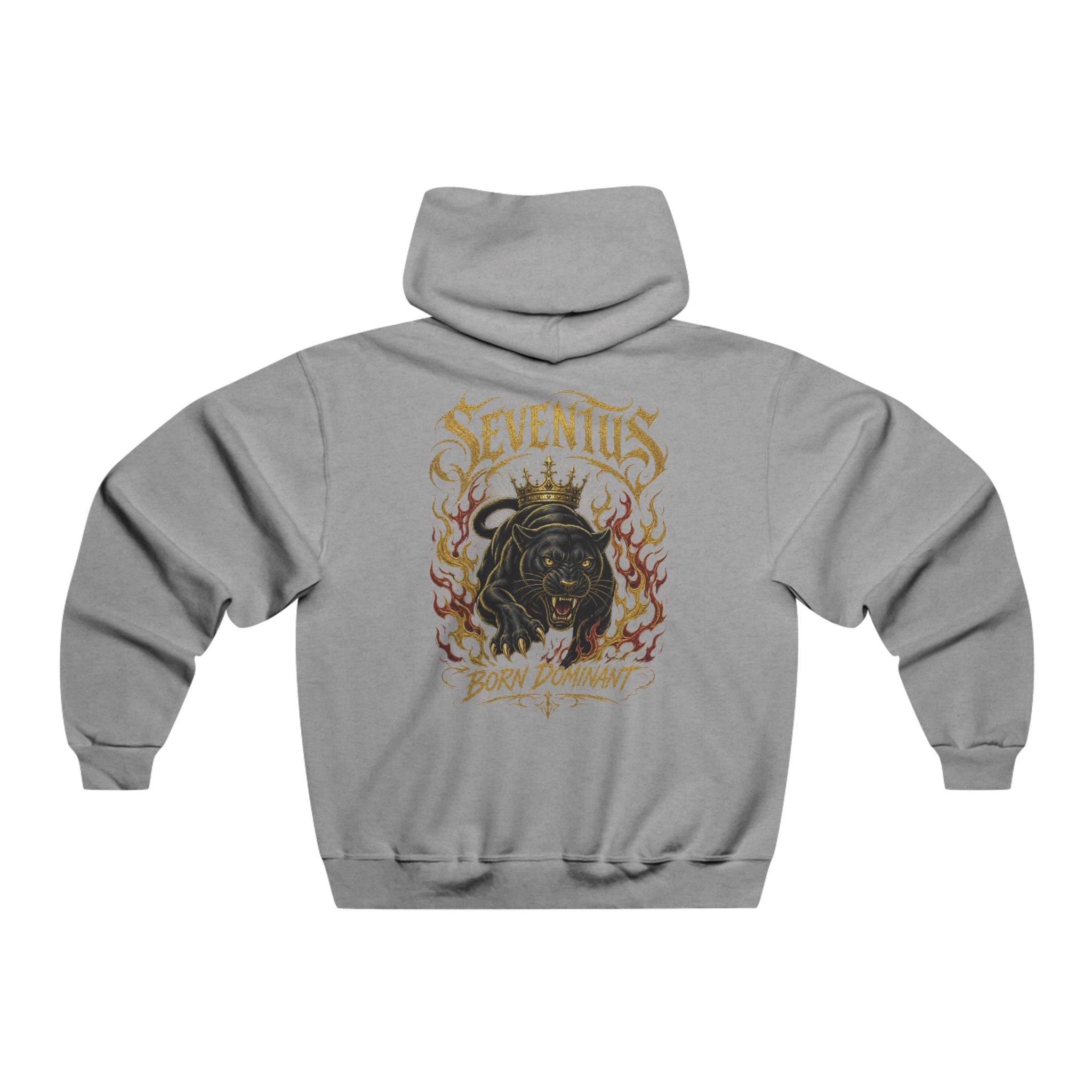 Seventus Graphic Hoodie — Flame Panther Back Print