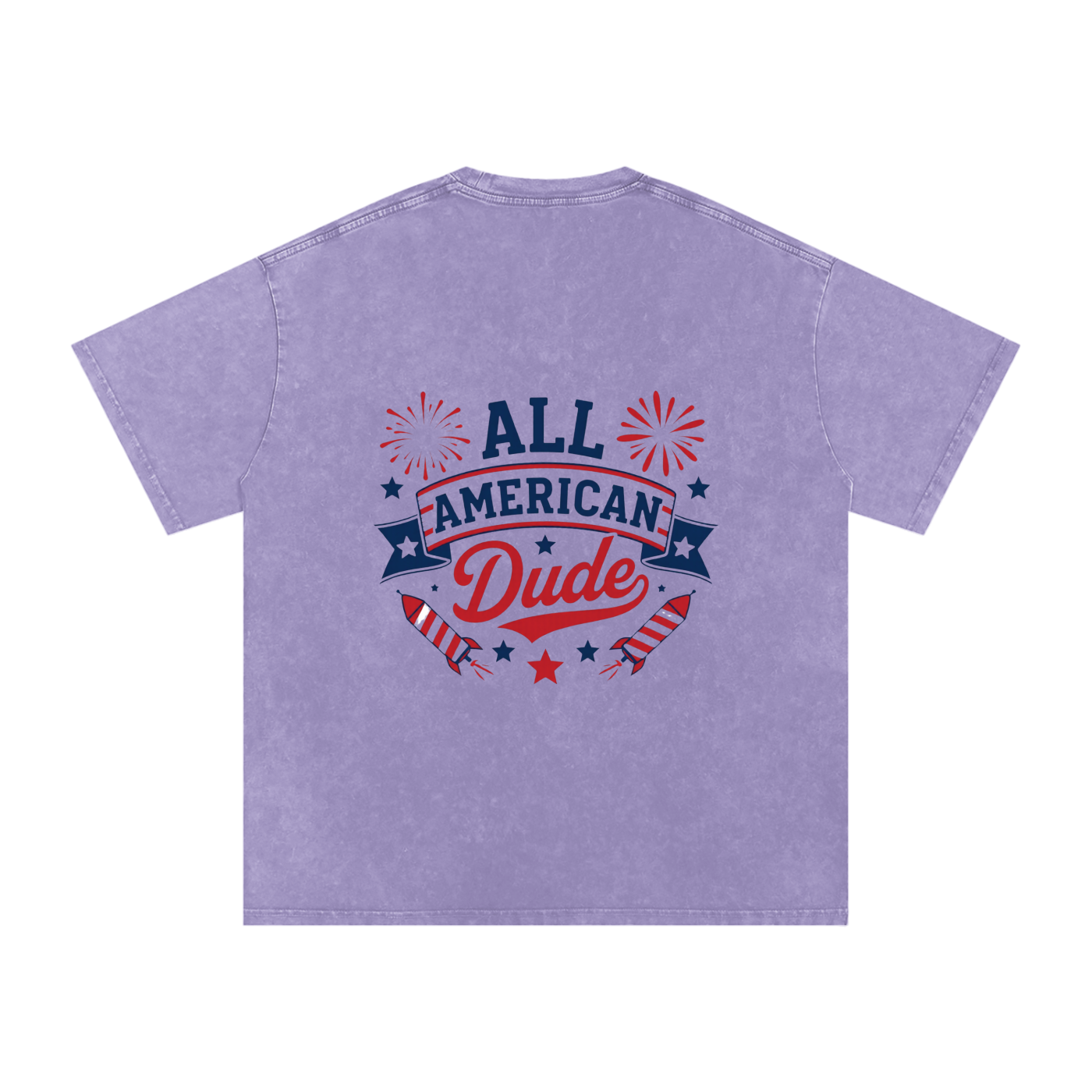 DOMINUS | Camiseta de Algodão Oversized All American Dude, com Lavagem Snow