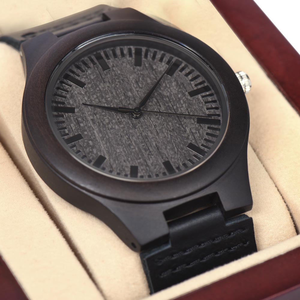 Seventus Logo, Transparent Background, Wooden Watch